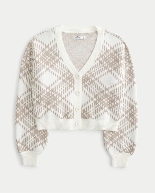 Hollister White Easy Cozy Ribbed Cardigan