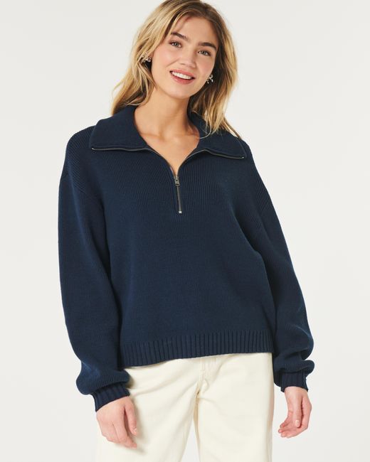 Hollister half zip sweater sale