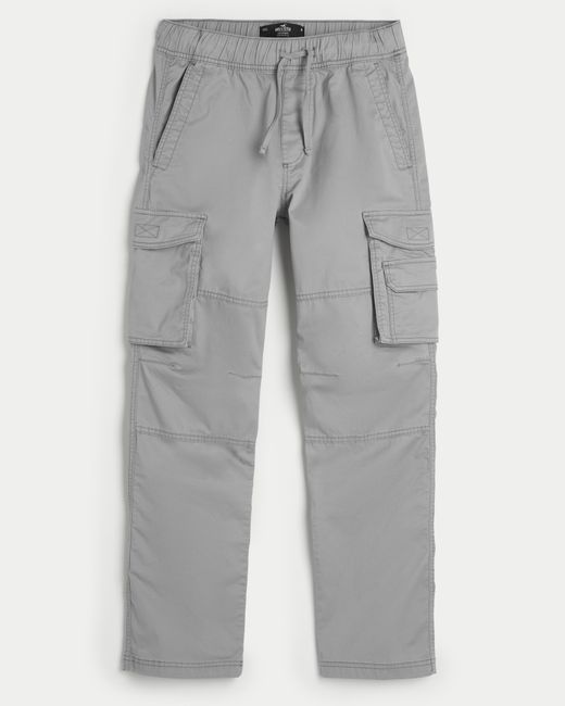 Hollister Cargohose, Slim Straight in Gray für Herren