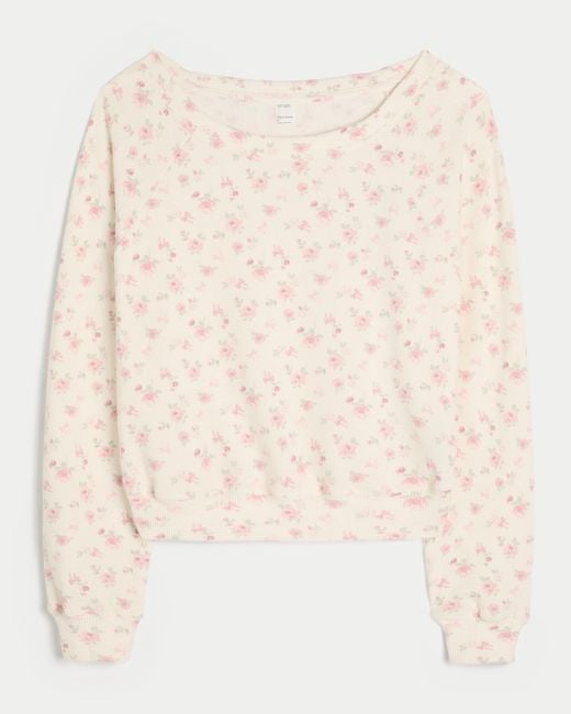 Hollister Natural Gilly Hicks Waffle Off-the-shoulder Top