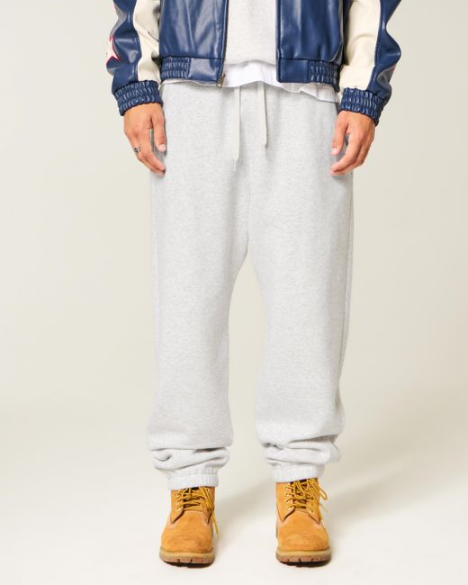 Hollister Baggy Jogger mit Raffung in White für Herren