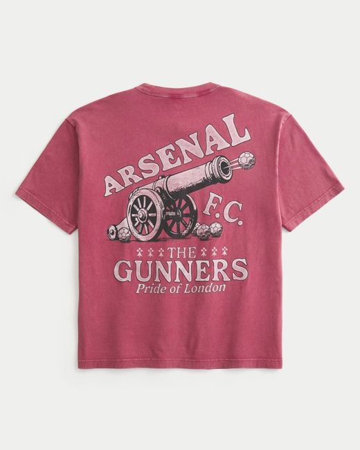 Hollister Arsenal F.c. Graphic Tee in Pink for Men | Lyst UK
