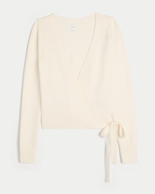 Hollister Natural Gilly Hicks Sweater-knit Multi-way Wrap Top