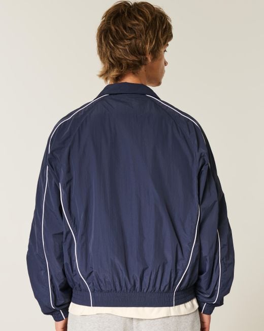 Hollister Blue Zip-up Windbreaker Jacket for men