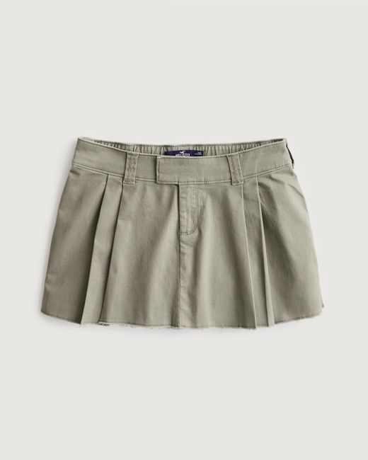 Hollister Lowrise Micro Mini Skirt in Olive Green (Green) Lyst UK