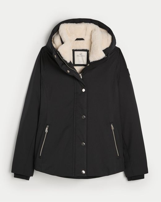 Hollister Black Cozy-lined All-weather Jacket
