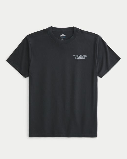 Hollister Blue Relaxed Williams Racing Graphic Tee