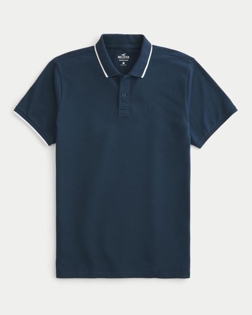 Hollister Blue Tipped Icon Polo for men