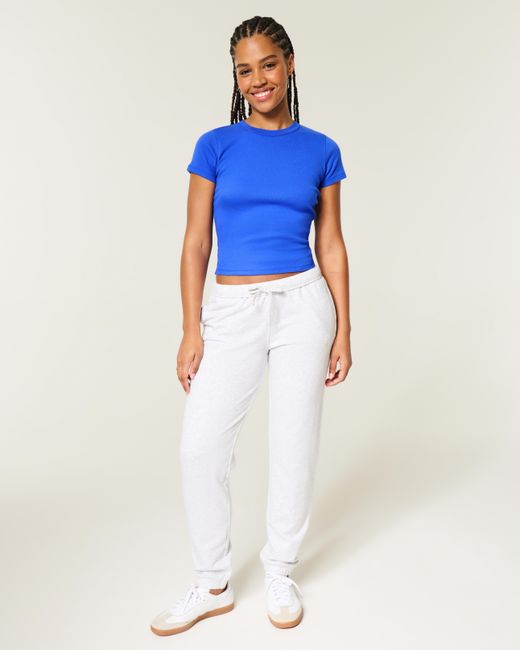 Hollister Blue 100% Cotton Crew Baby Tee