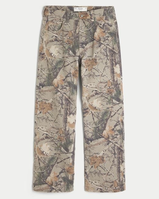 Hollister Multicolor Camo Super Baggy Jeans for men