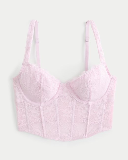 Hollister Pink Gilly Hicks Lace Bustier