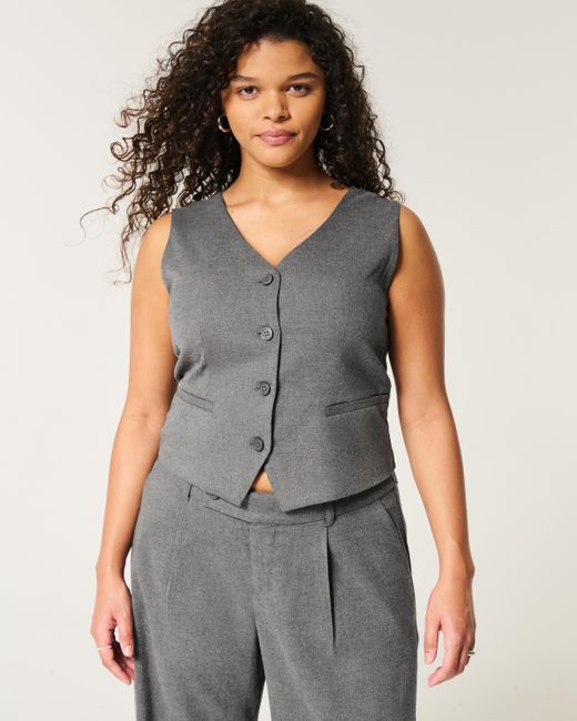 Hollister Gray Longer-length Vest