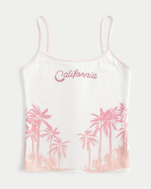 Hollister Pink Hollister Callie Reversible California Graphic Cami