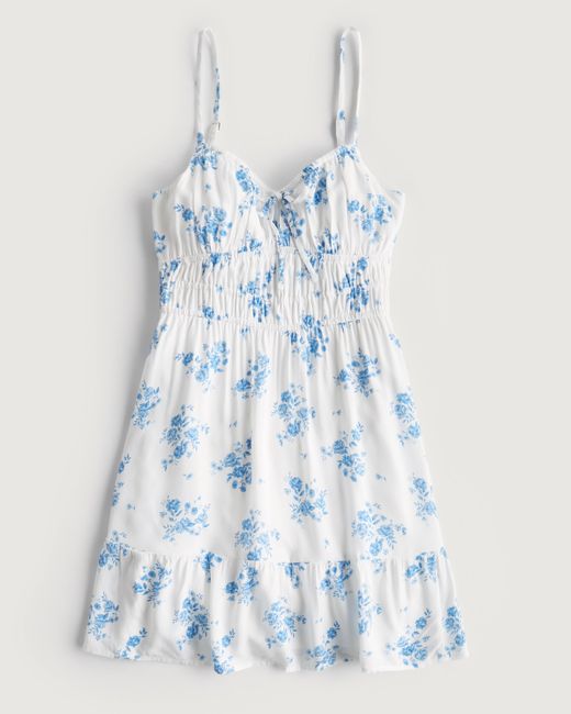 Hollister Blue Channeled Mini Dress