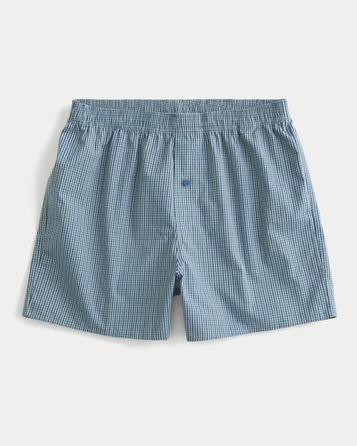 Hollister Blue Cotton Boxer Shorts for men