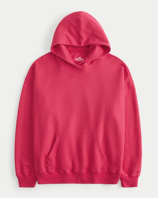 Hollister Red Feel Good Cozy Oversized Hoodie