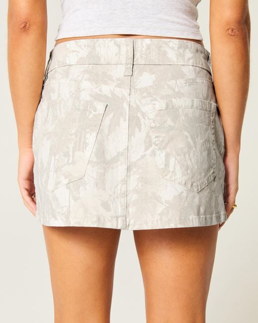 Hollister Natural Twill Camo Mini Skirt