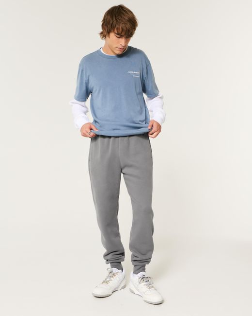 Hollister Gray Hollister Feel Good Fleece Joggers for men