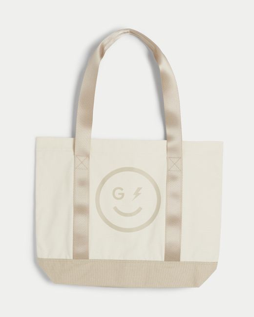 Hollister Natural Gilly Hicks Canvas Logo Tote for men