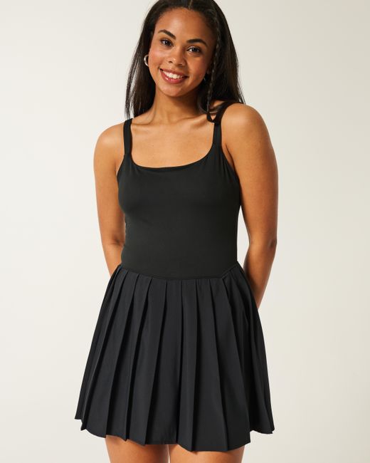 Hollister Black Gilly Hicks Active Pleated Dress