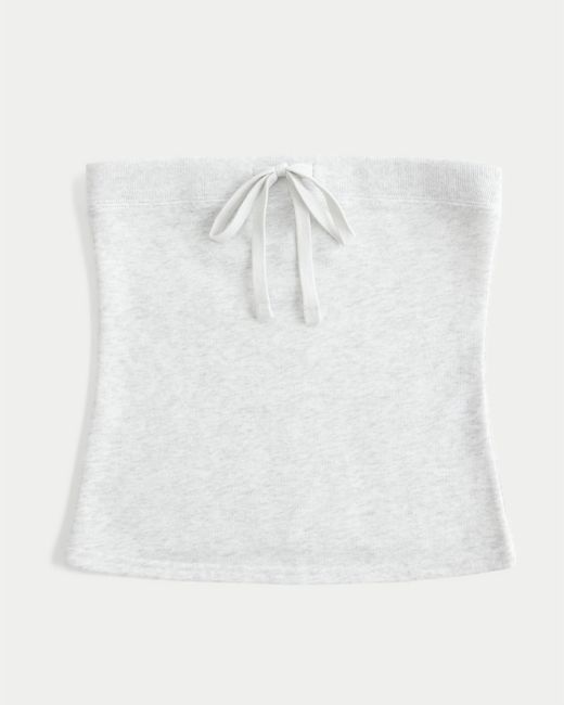 Hollister White Fleece Tube Top