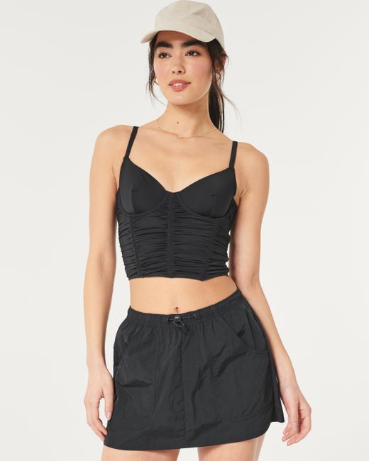 Hollister Black Gilly Hicks Ruched Micro-modal Bustier