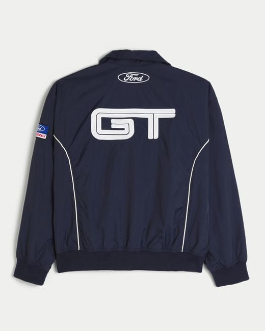 Hollister Blue Ford Racing Graphic Racing Jacket for men