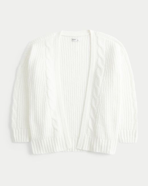 Hollister White Fy Cloud Easy No-close Cardigan