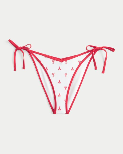 Hollister Pink Side-tie Cheeky Bikini Bottom