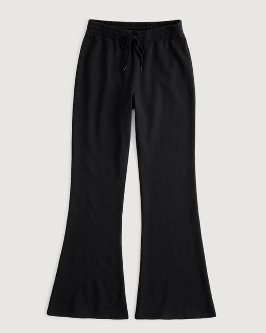 Hollister Black Ultra High-rise Fleece Flare Pants