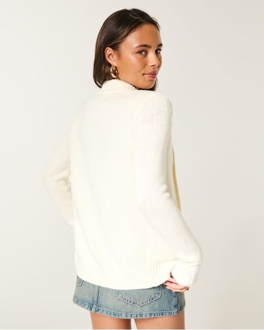 Hollister White Boho Tie Front Cardigan