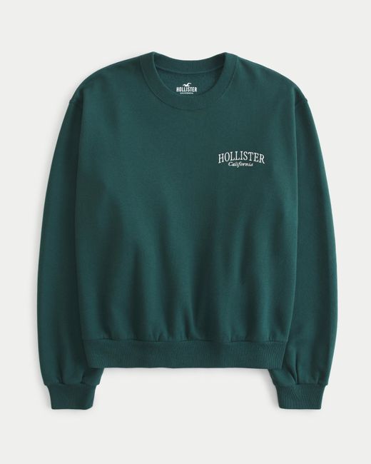 Hollister Green Easy Logo Crew Sweatshirt