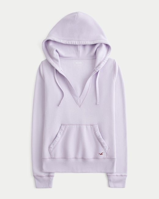 Hollister Purple Hollister Feel Good V-neck Hoodie