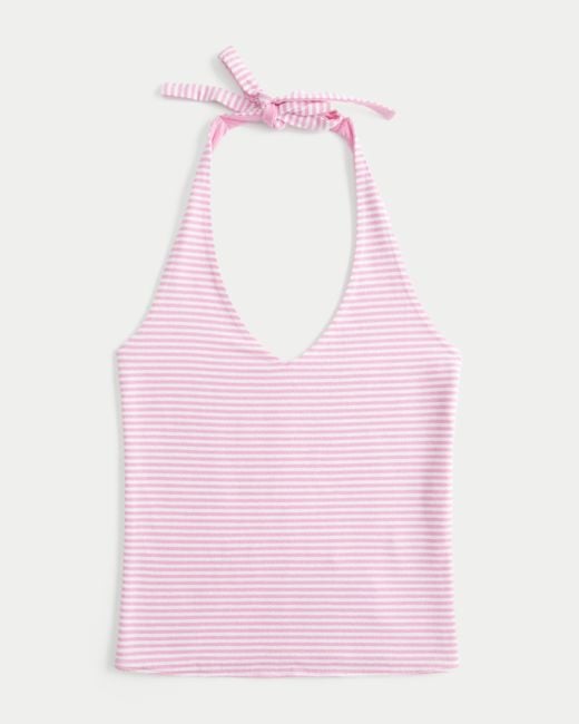 Hollister Pink Reversible Halter Top