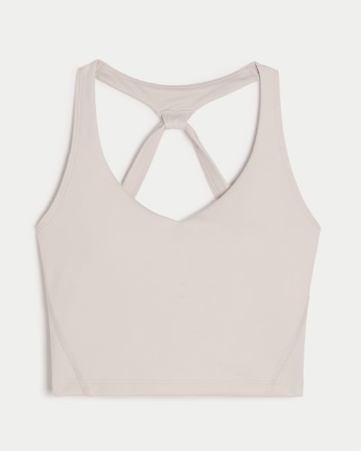 Hollister Natural Gilly Hicks Active Recharge Tanktop mit tiefem Ausschnitt und Riemchendesign hinten