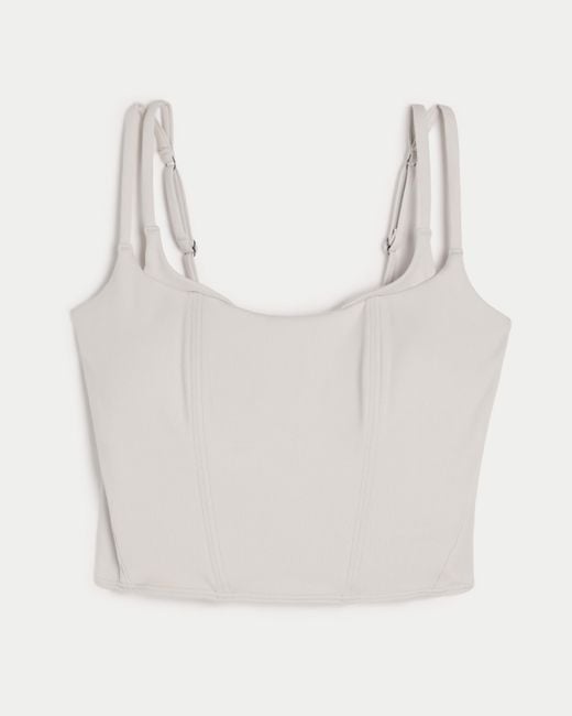 Hollister White Gilly Hicks Active Recharge Layered Corset Top