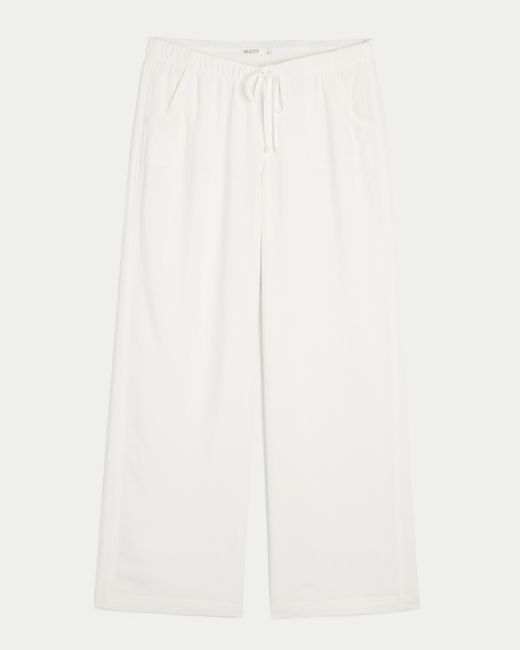 Hollister White Pull-on Baggy Pants