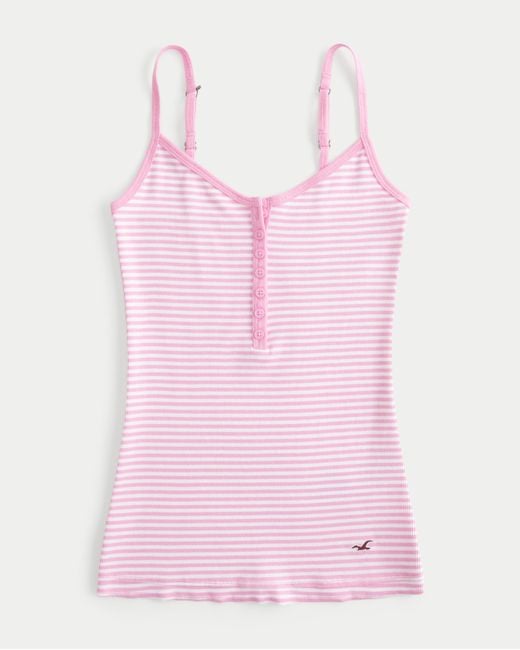 Hollister Pink Icon Henley Cami