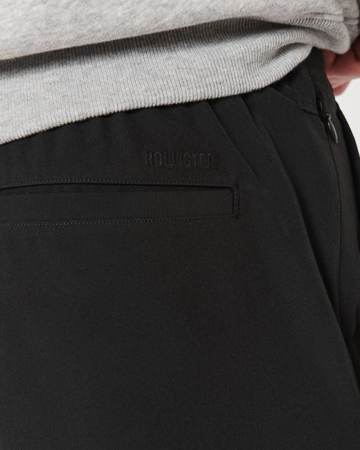 Hollister Black Flex-waist Hybrid Shorts 7" for men