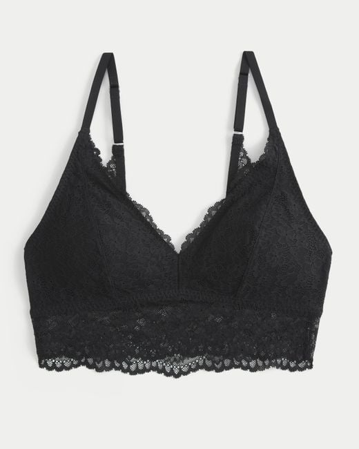 Hollister Black Lace Triangle Bralette