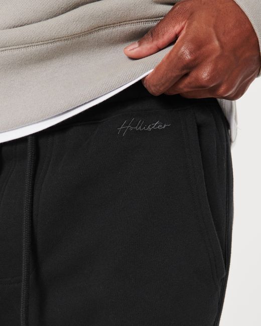 Hollister Fleece-Jogger mit Logo in Black für Herren