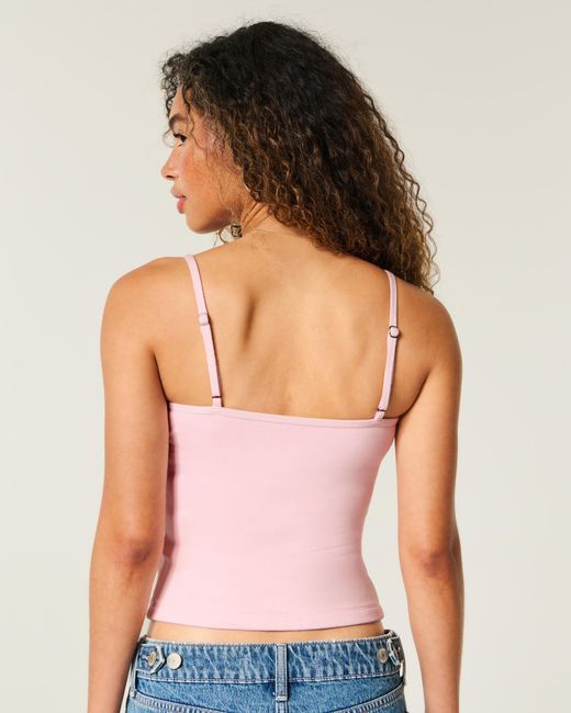 Hollister Pink Must-have Basics Baby V-neck Cami