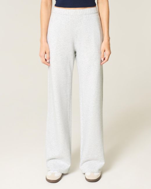 Hollister White Heart Pocket Wide-leg Sweatpants