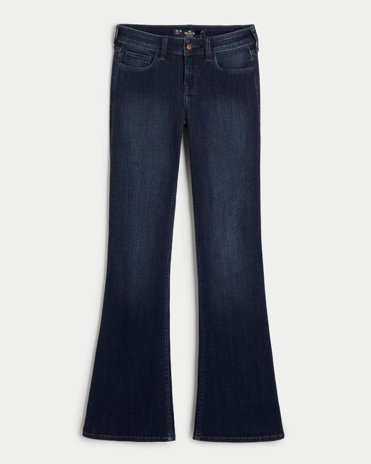 Hollister Blue Low-rise Dark Wash Boot Jeans