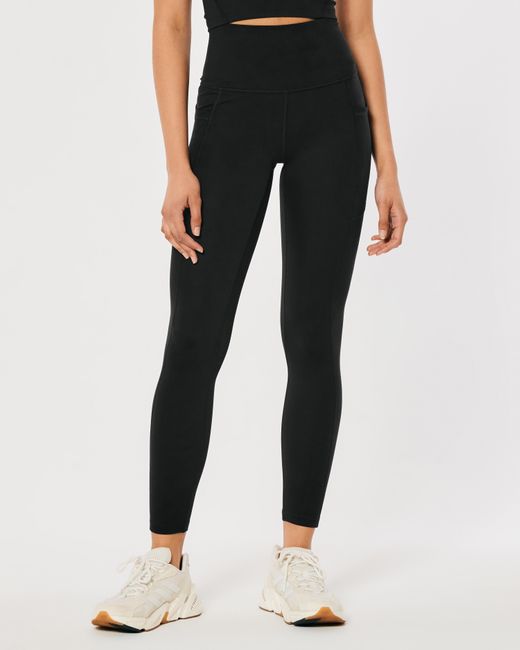 Hollister Black Gilly Hicks Active Recharge High Rise 7/8-Leggings mit Tasche