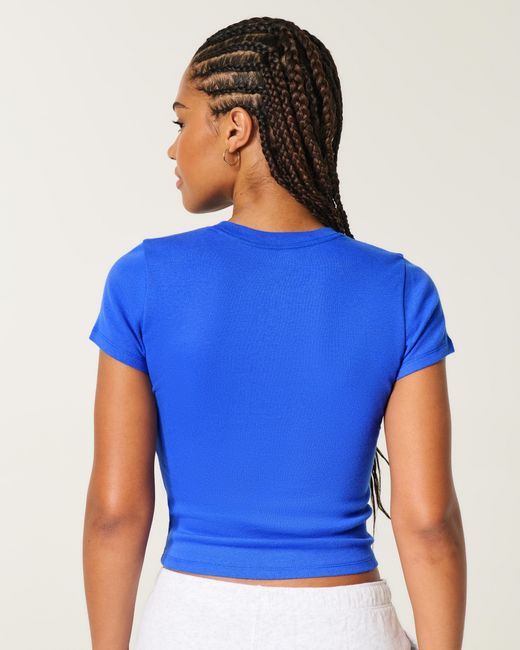 Hollister Blue 100% Cotton Crew Baby Tee