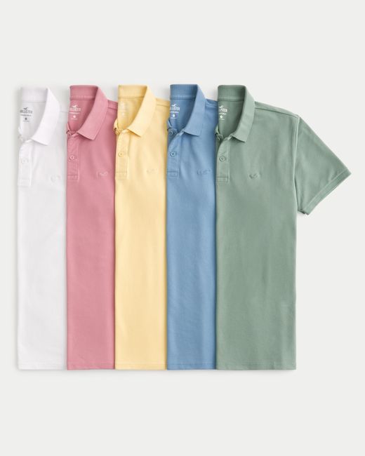 Hollister Blue Icon Polo 5-pack for men