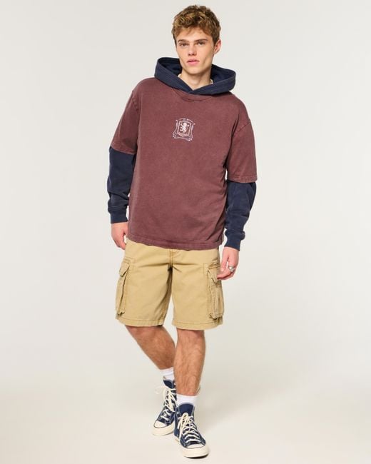 Hollister Red Aston Villa F.c. Graphic Tee for men