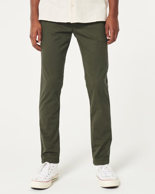 Hollister Green Skinny Chino Pants for men