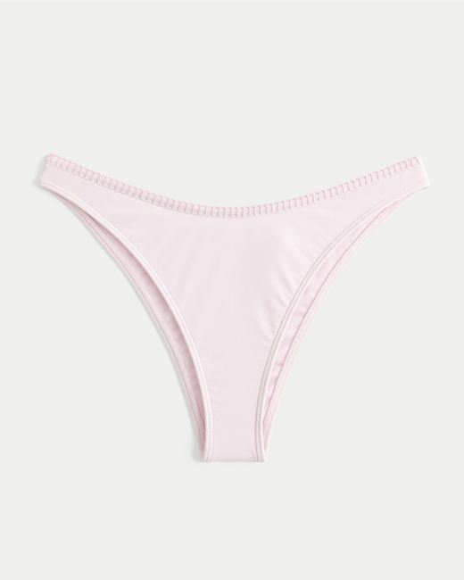 Hollister Pink Stitched High-leg Cheekiest Bikini Bottom